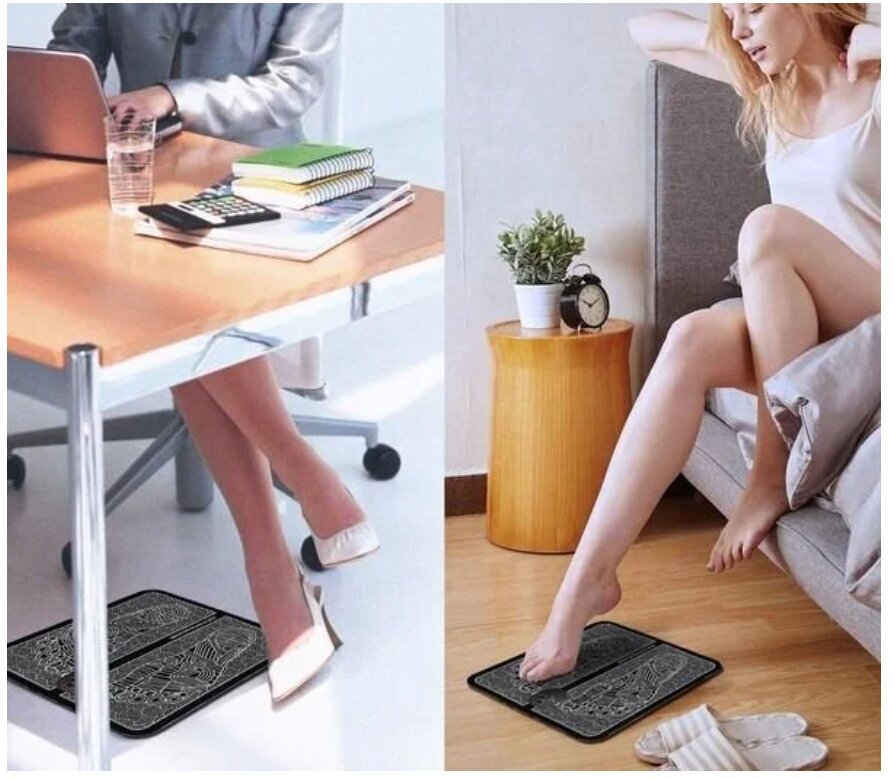 Tappetino EMS in contesto lavorativo e domestico — uso quotidiano
